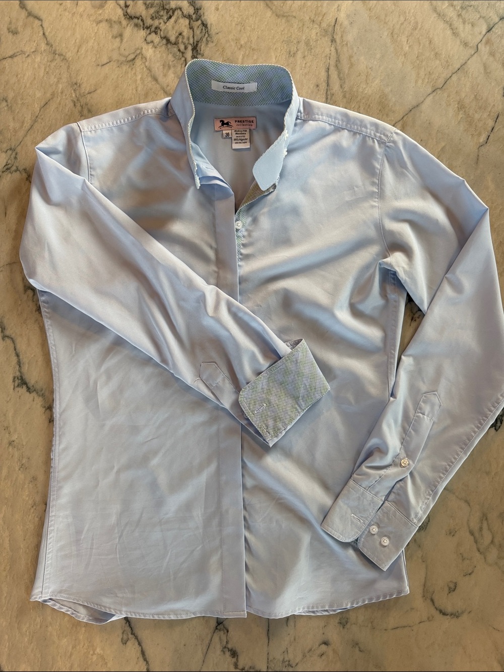 R J Classics Light Blue Prestige Collection Button-Front Show Shirt